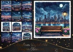 City skyline bench 
