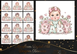 Sweet  floral baby girls