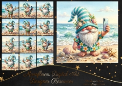 Beach gnome selfie