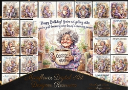 Funny senior lady Birthday 