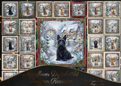 Quilted Festive Dogs 4