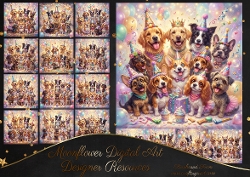 Birthday dog bunch