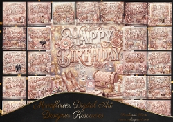 Rose gold Birthday wishes