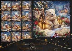 Christmas polar bear