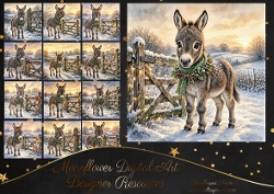 Festive donkey
