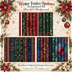 Winter festive opulence  background kit 
