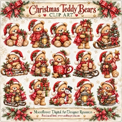 Christmas teddy bears 