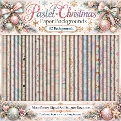 Pastel Christmas background kit 
