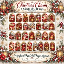 Christmas charm gift tags 