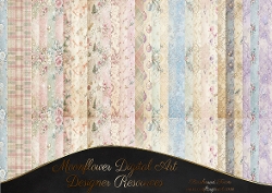 Shabby chic Christmas background kit