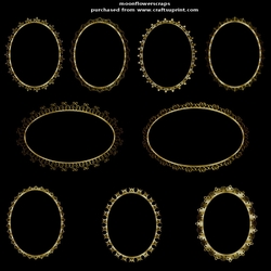 Delicate gold frames