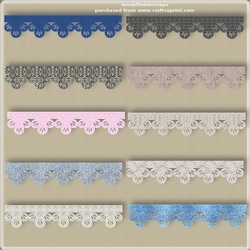 Denim and lace borders