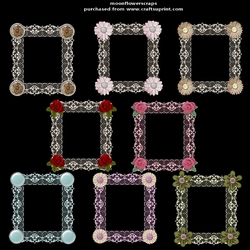 Lace border frames