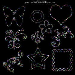 Rainbow sequin elements