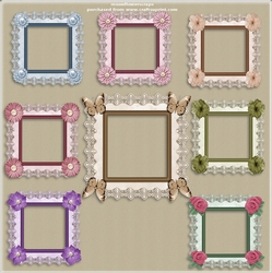 Lace border frames