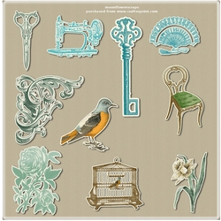 Vintage Sticker mix