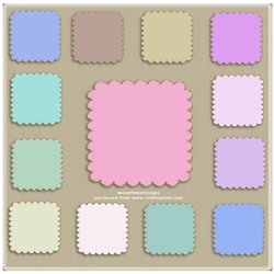  8x8 Gold trim scalloped backing mat 