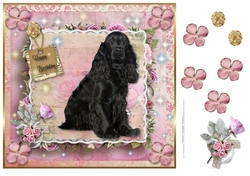Happy Birthday Black cocker spaniel
