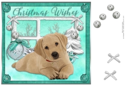 Golden labrador Christmas pup 