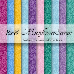 8x8 Vintage swirl papers