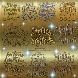 Sparkle Christmas word art 