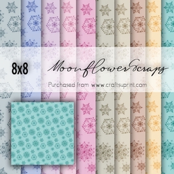 Retro Snowflake backgrounds 8x8