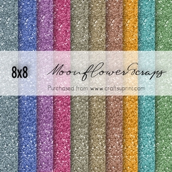 8x8 Glitter papers