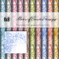 8x8 Flower border backgrounds