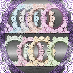 Pastel white frames