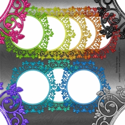 Glitter flourish mat