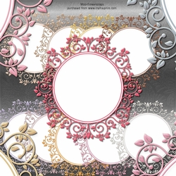 Pastel flourish mat