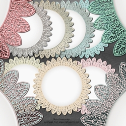 Vintage petal circle mats