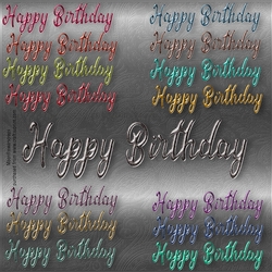 Happy Birthday Word art