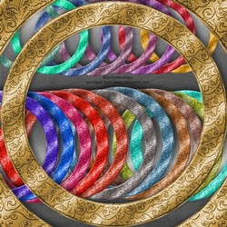 8x8 embossed circle frames