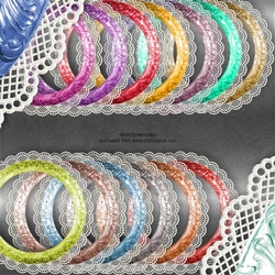 Metallic lace frames