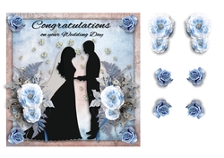 7x7 Blue wedding topper