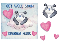 7x7 Get well Panda