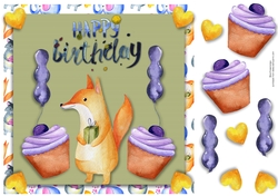 8x8 foxy Birthday