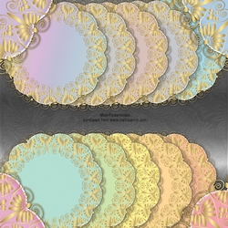 Gold swirl mats
