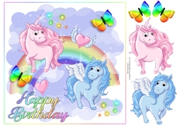 8x8 Rainbow unicorns