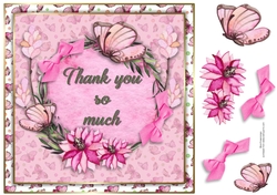 8x8 Pink Butterfly Thank you so much 