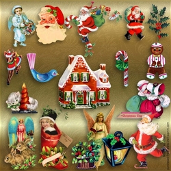 Retro Christmas Clipart 