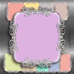 Silver trim Scroll backing mats 