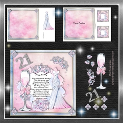 8x8 21st Beautiful Birthday Mini Kit