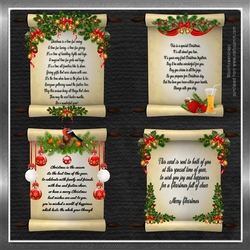 Christmas Time Greeting Scrolls