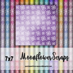 7X7 Winter Snow Flake Backgrounds