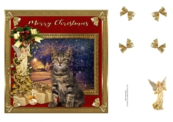 7x7 Merry Christmas Cat 4