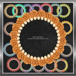 Encrusted Jewel Pearl Frames 