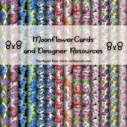 Spring Flower Backgrounds 8x8