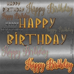 Happy Birthday Word Art